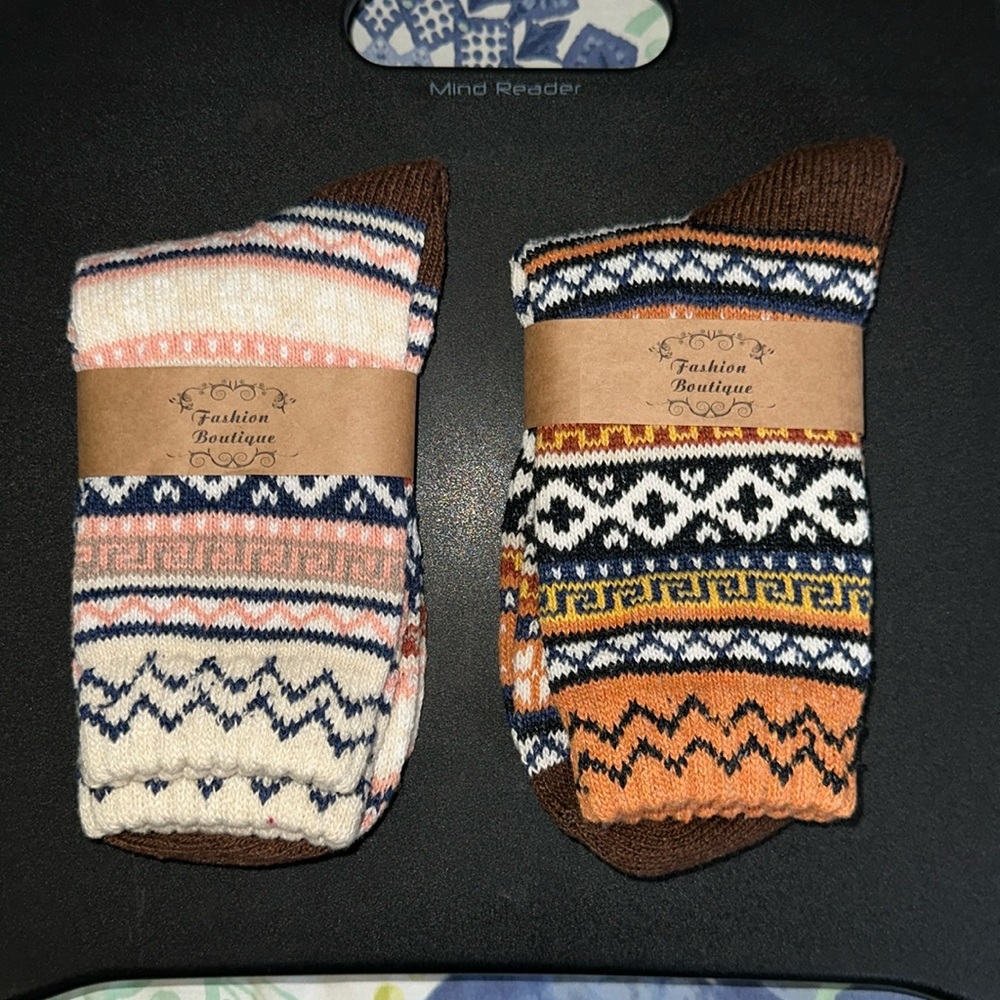 2 Pairs Brand New Women’s Thick Knit Warm Cozy Wool Socks
